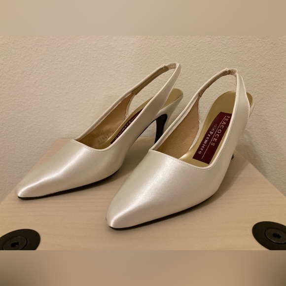Peacocks Shoes - Peacocks Premier Ivory Slingback Heels